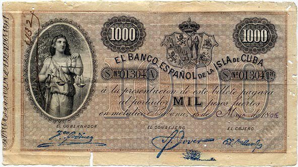 1000 Pesos 1896