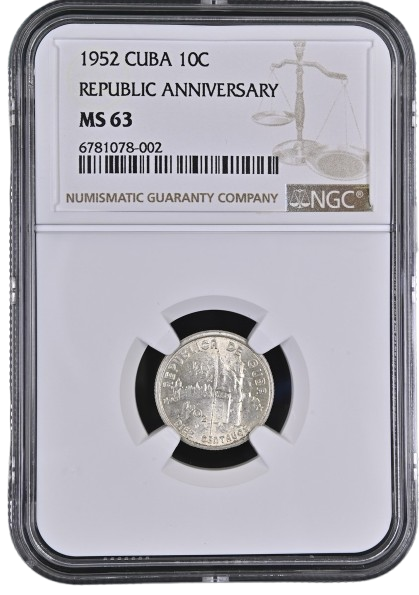 10C 1952 NGC MS63