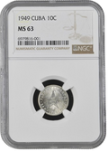 10 Centavos 1949 NGC MS63