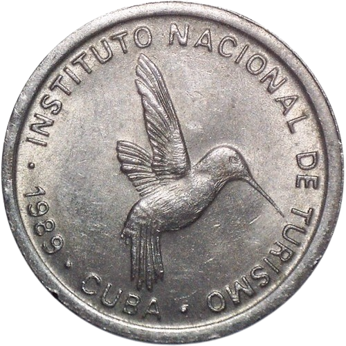 10 Centavos 1989 Intur - No magnética, diámetro 17.5mm