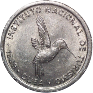 10 Centavos 1989 Intur - No magnética, diámetro 17.5mm