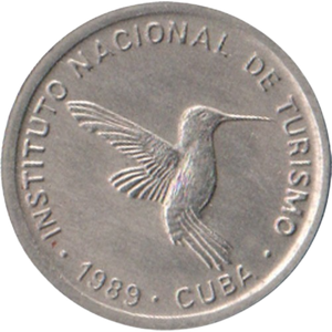 10 Centavos 1989 Intur - No magnética, diámetro 21mm