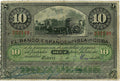 10 Pesos 1896 - Fecha escrita a mano o estampada a mano, parcialmente impresa, sin sobreimpresión.