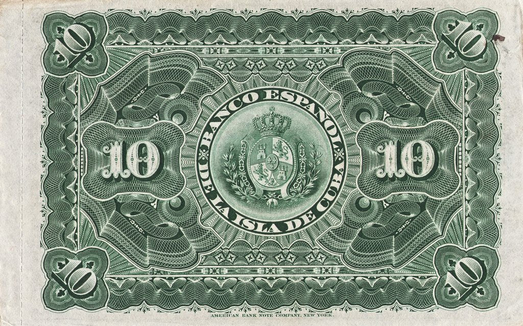 10 Pesos 1896 - Fecha impresa, sin sobreimpresión