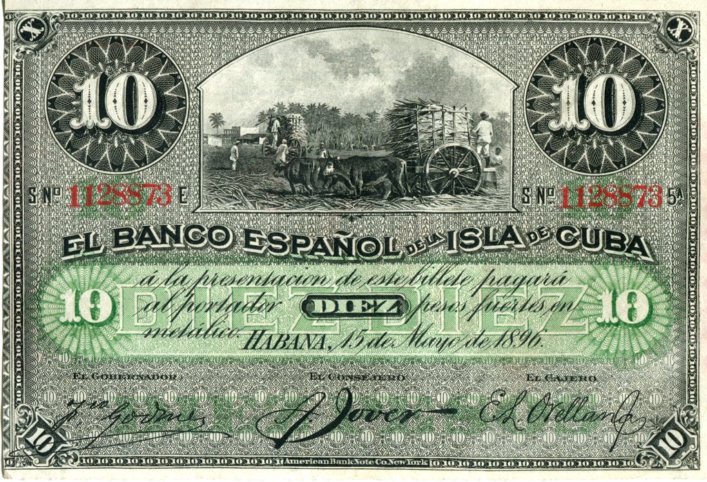 10 Pesos 1896 - Plata. Serie 7 Dijitos