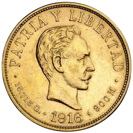 10 Pesos Oro 1916