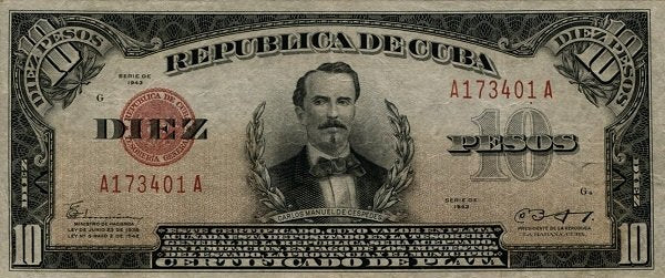 10 Pesos 1943