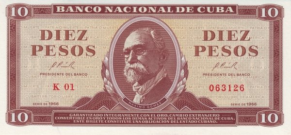 10 Pesos 1966
