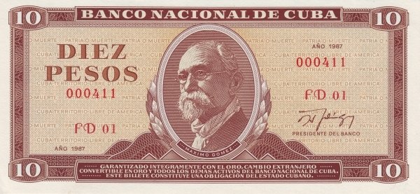 10 Pesos 1987