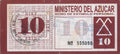 10 Pesos 1997-1998 MINAZ Bono de estimulo personal