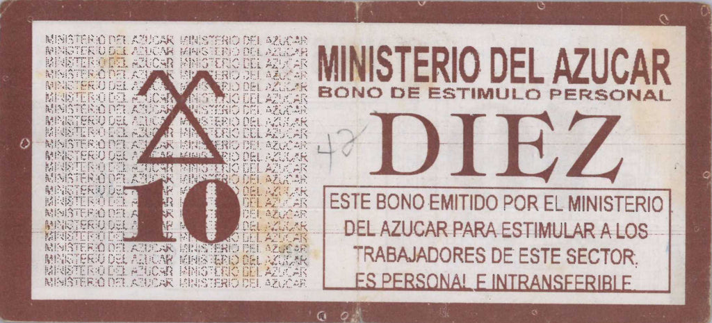 10 Pesos 1997-1998 MINAZ Bono de estimulo personal