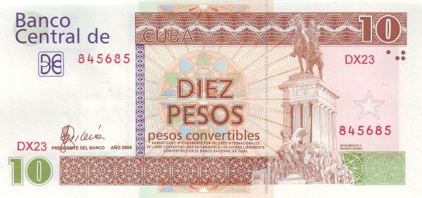 10 Pesos CUC 2004