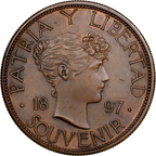1897 Bronce Souvenir Type III Proof