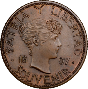 1897 Bronce Souvenir Type III Proof