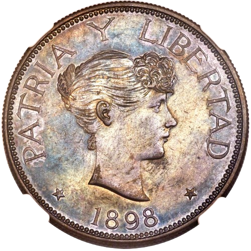 1898 Cobre 1 Peso Proof