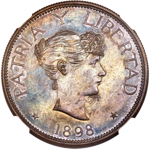 1898 Cobre 1 Peso Proof