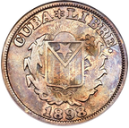 1898 Silver 20 Centavos