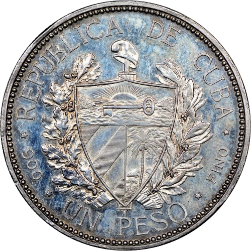1898 Silver 1 Peso Proof