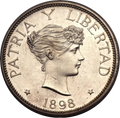 1898 Silver 1 Peso