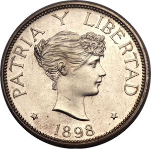 1898 Silver 1 Peso