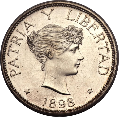 1898 Silver 1 Peso