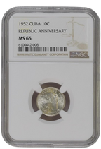 10C 1952 NGC MS65 - Republic Anniversary