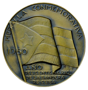 1952 Medalla - Centenario de la Bandera Cubana