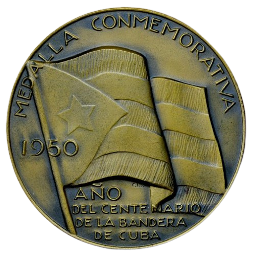 1952 Medalla - Centenario de la Bandera Cubana