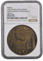 1952 Medalla - Cincuentenario de la Independencia NGC MS65