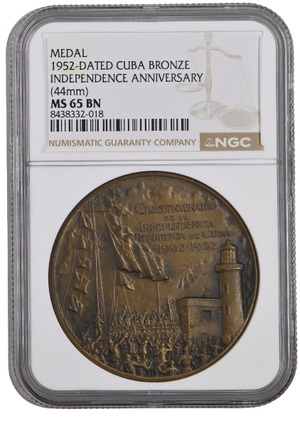 1952 Medalla - Cincuentenario de la Independencia NGC MS65