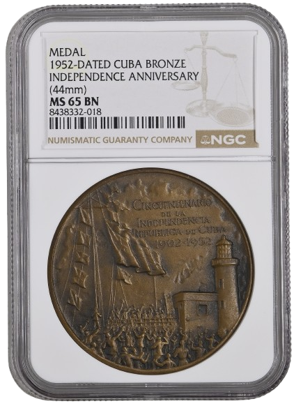 1952 Medalla - Cincuentenario de la Independencia NGC MS65