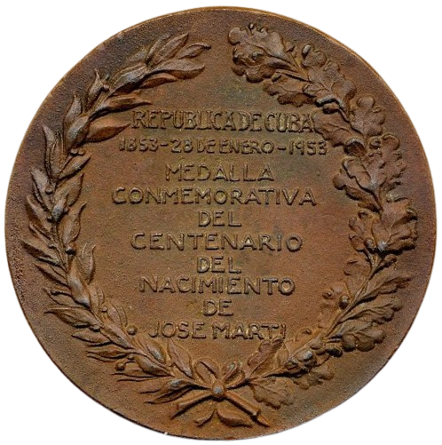 1953 Medalla - Centenario de Jose Marti