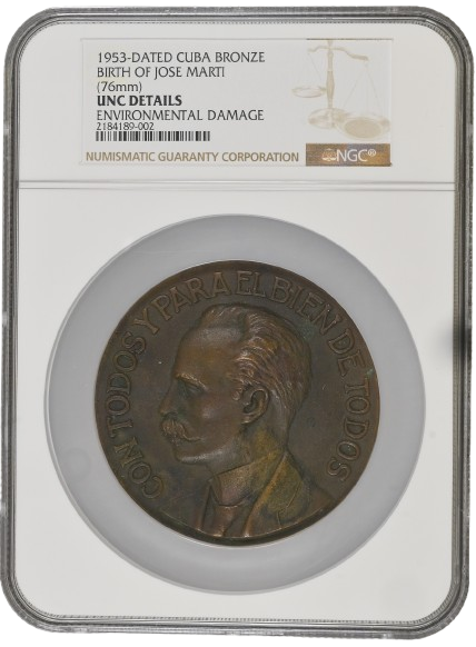 1953 Medalla - Centenario de Jose Marti NGC UNC Details