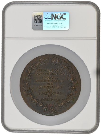 1953 Medalla - Centenario de Jose Marti NGC UNC Details