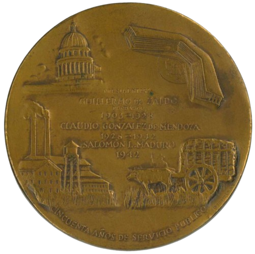 1953 Medalla - Cincuentenario Compañia Cubana de Finanzas S.A.