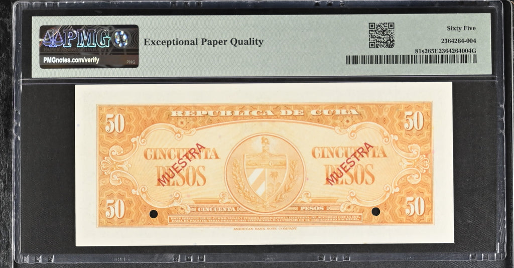 50P 1958 PMG 65 - Muestra