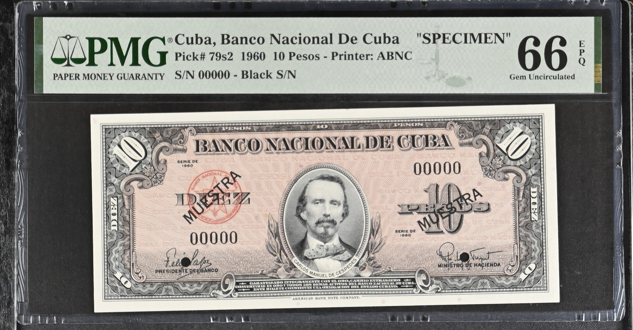 10P 1960 PMG 66 - Muestra