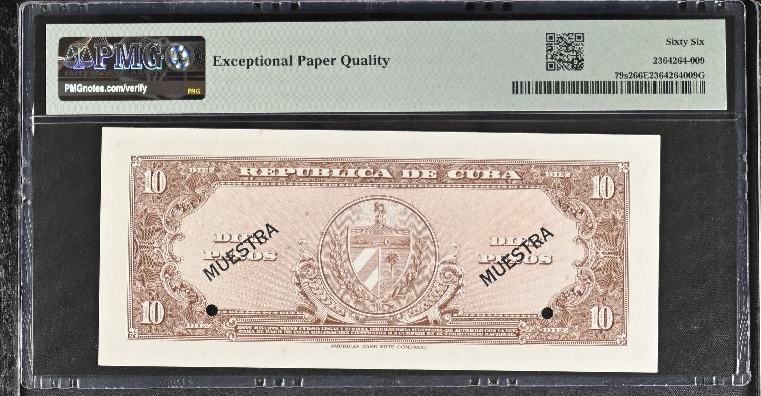 10P 1960 PMG 66 - Muestra