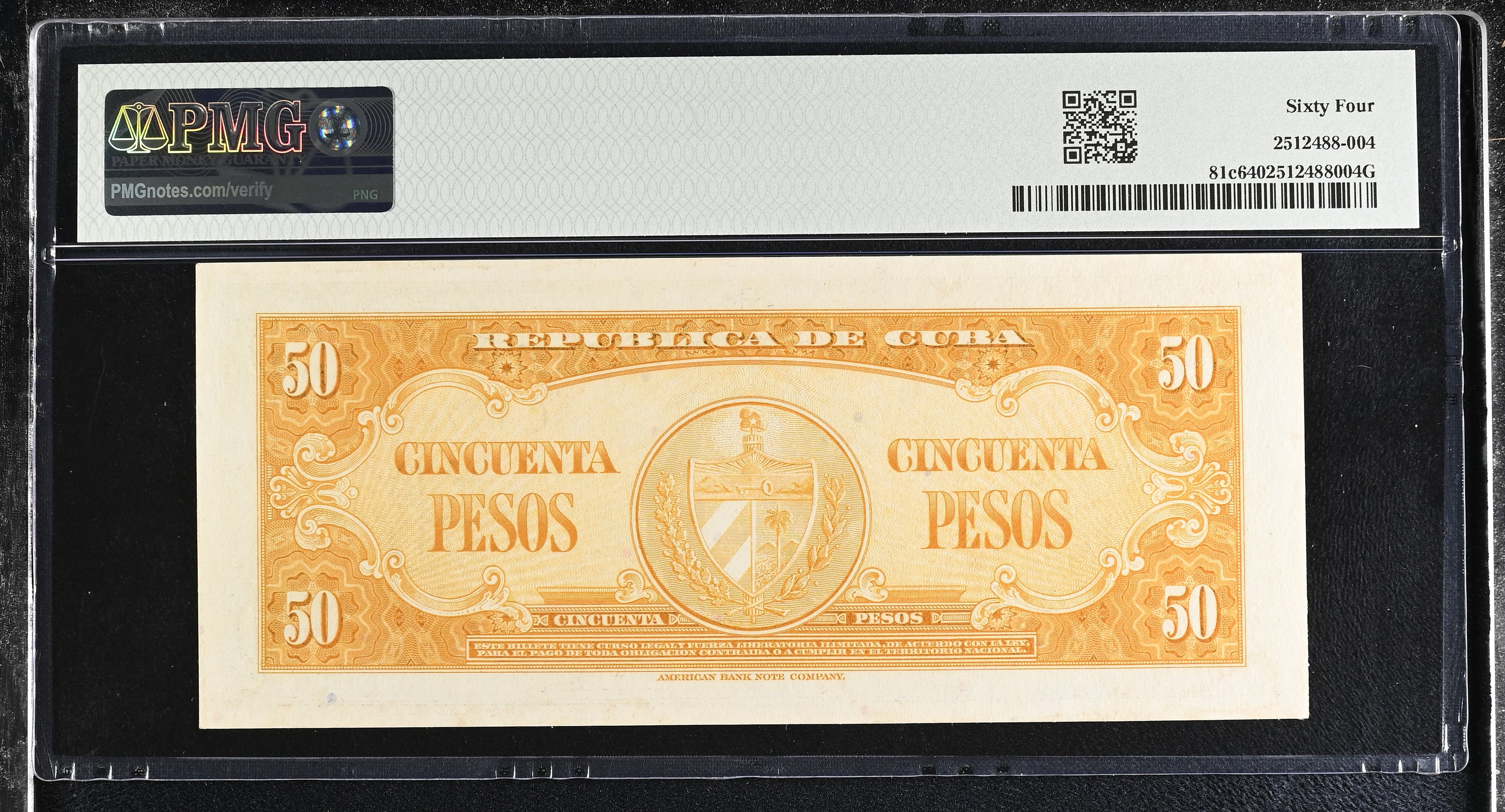 50P 1960 CHE PMG 64