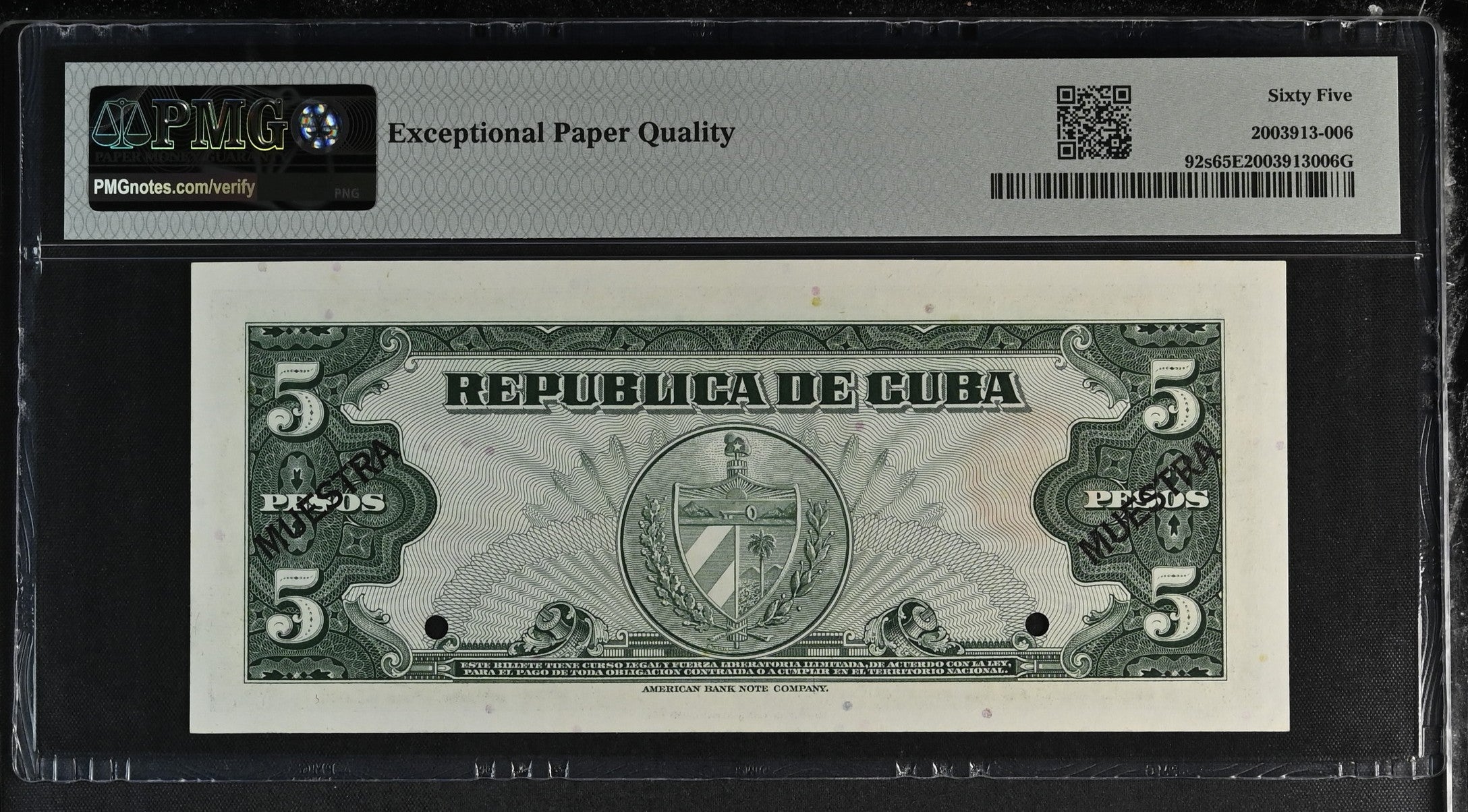 5P 1960 PMG 65 - Muestra