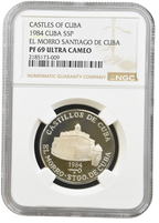 5P Silver 1984 PF69 - EL MORRO SANTIAGO DE CUBA