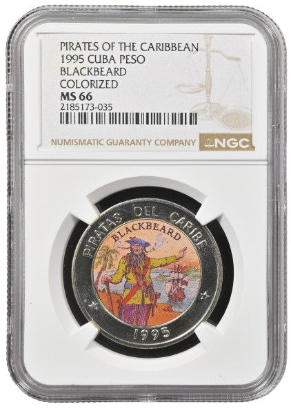 1P 1995 Pirates of the Caribbean - Blackbeard NGC MS66