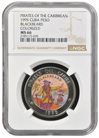 1P 1995 Pirates of the Caribbean - Blackbeard NGC MS66