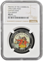 1P 1995 Pirates ofthe Caribbean - Captain Kidd NGC MS67