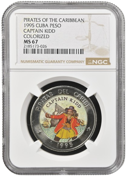 1P 1995 Pirates ofthe Caribbean - Captain Kidd NGC MS67