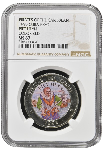 1P 1995 Pirates of the Caribbean - Piet Heyn NGC MS67