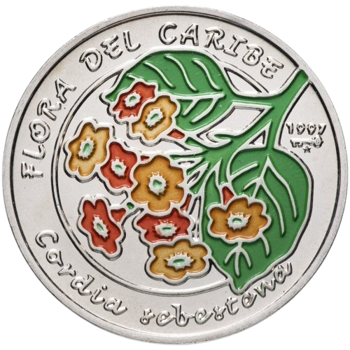 1P 1997 - Flora del Caribe - Cordia Sebestena