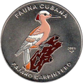 1P 2001 - Fauna Cubana - Pájaro Carpintero Verde de Cuba