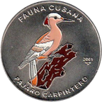1P 2001 - Fauna Cubana - Pájaro Carpintero Verde de Cuba