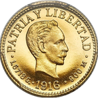 1 Peso Oro 1916